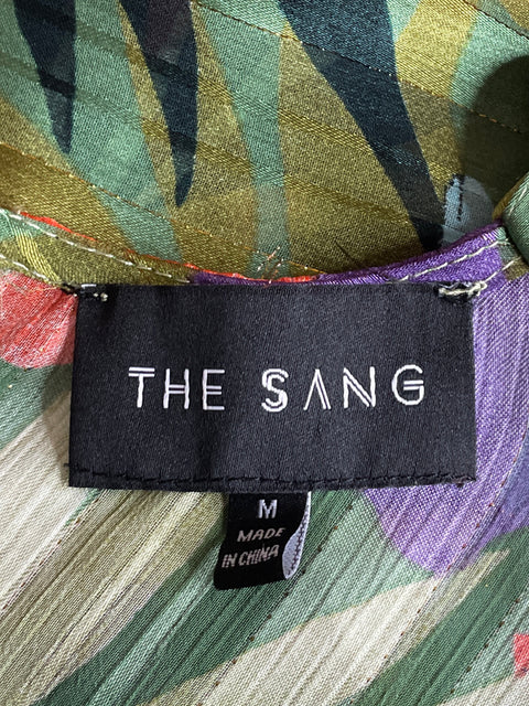 Vestido The Sang Maxi Drapeado Verde-Talla M