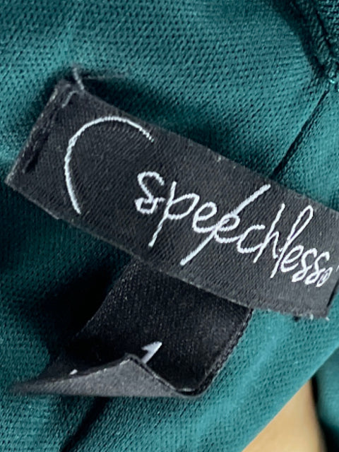Vestido Speechless Drapeado Verde - Talla 1