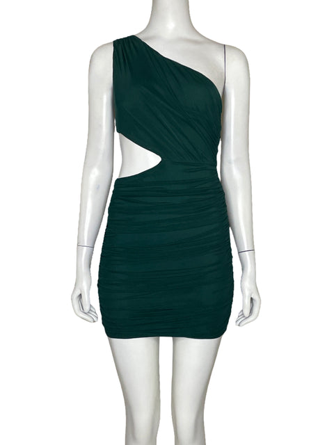 Vestido Speechless Drapeado Verde - Talla 1