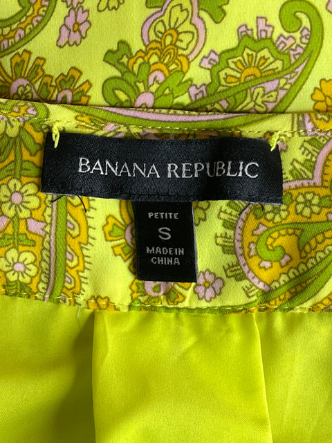 Vestido Banana Republic Mini Print Amarillo-Talla S