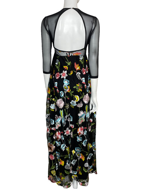 Vestido Tesoro TPS Bordado Floral Negro-Talla U