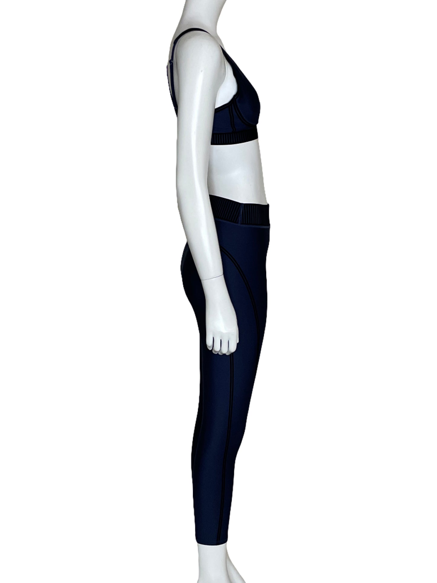 Set Alo Yoga Terciopelo Azul-Talla M