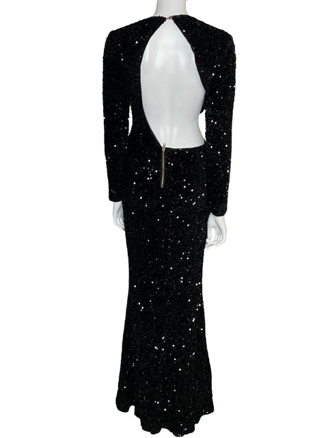 Vestido Tesoro Tps Lentejuelas Cut Out Negro-Talla M