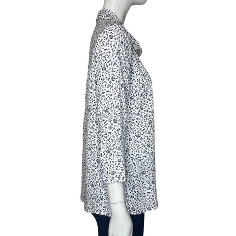 Camisa Hypnoticim Flores Blanco-Talla M