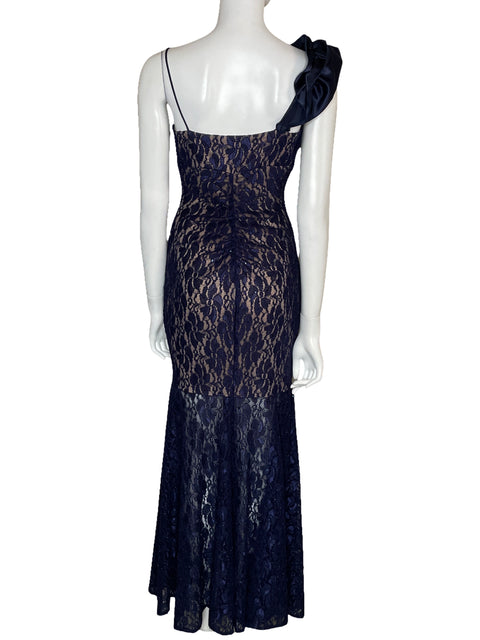 Vestido Jump Apparel Maxi Encaje Azul-Talla 5/6