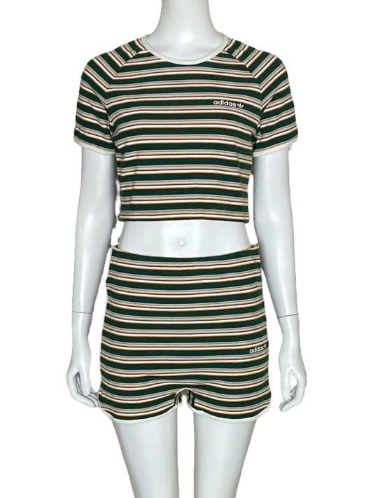 Set AdidasOriginal Retro Rayas Verde-Talla M