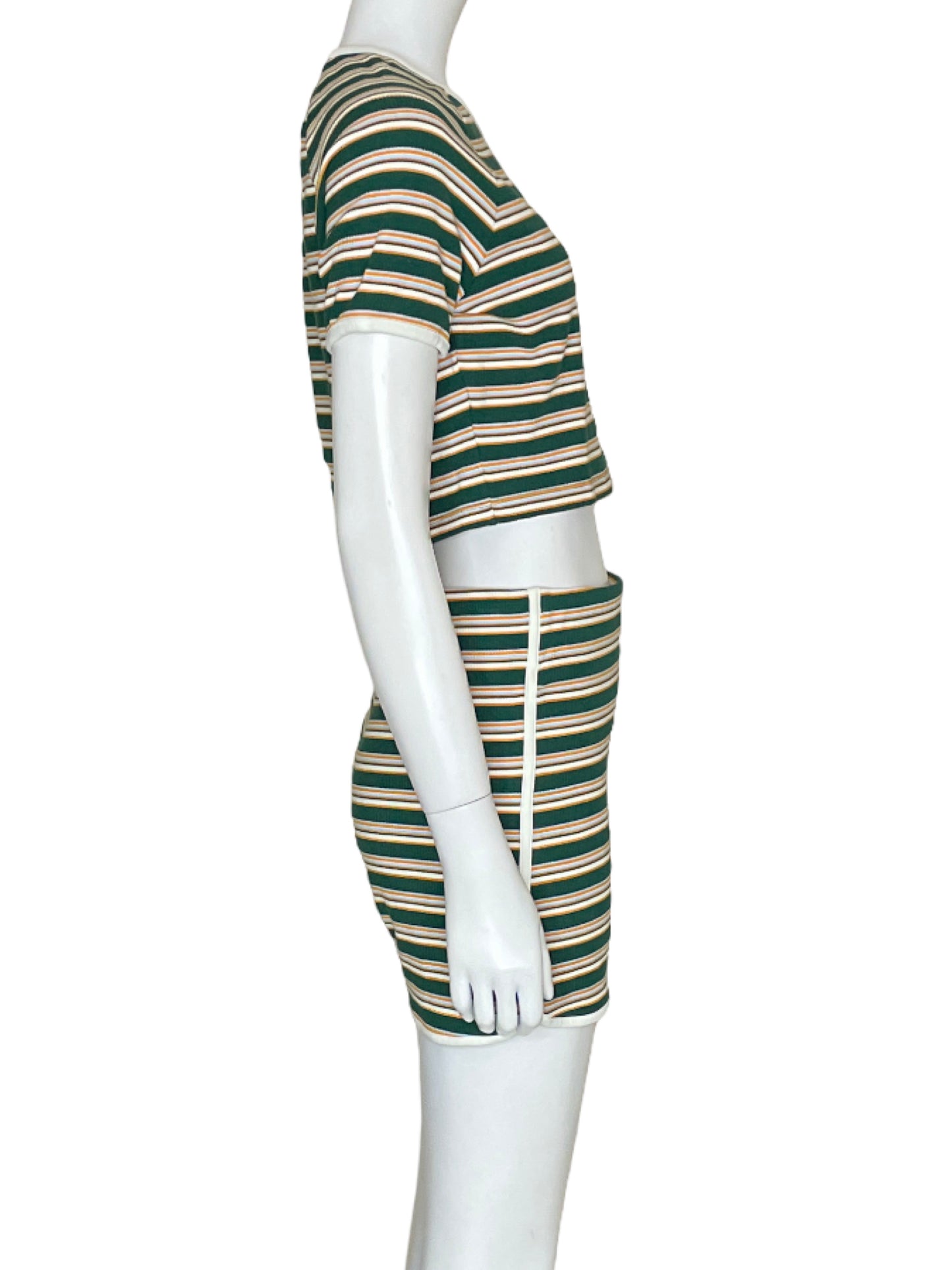 Set AdidasOriginal Retro Rayas Verde-Talla M