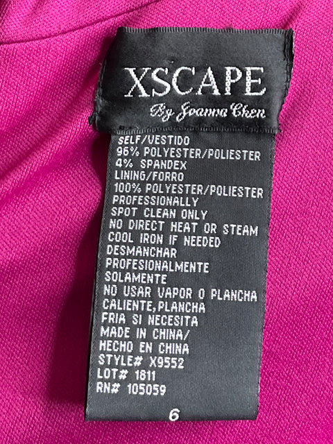 Vestido Xscape Maxi Tirantes Rosado-Talla 6