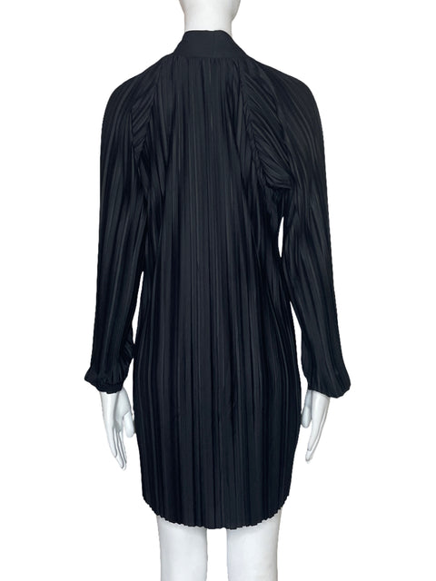 Vestido Zara Plizado Midi Negro-Talla S