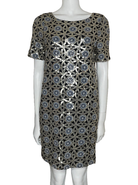 Vestido The Limited Mini Lentejuelas Negro-Talla 4