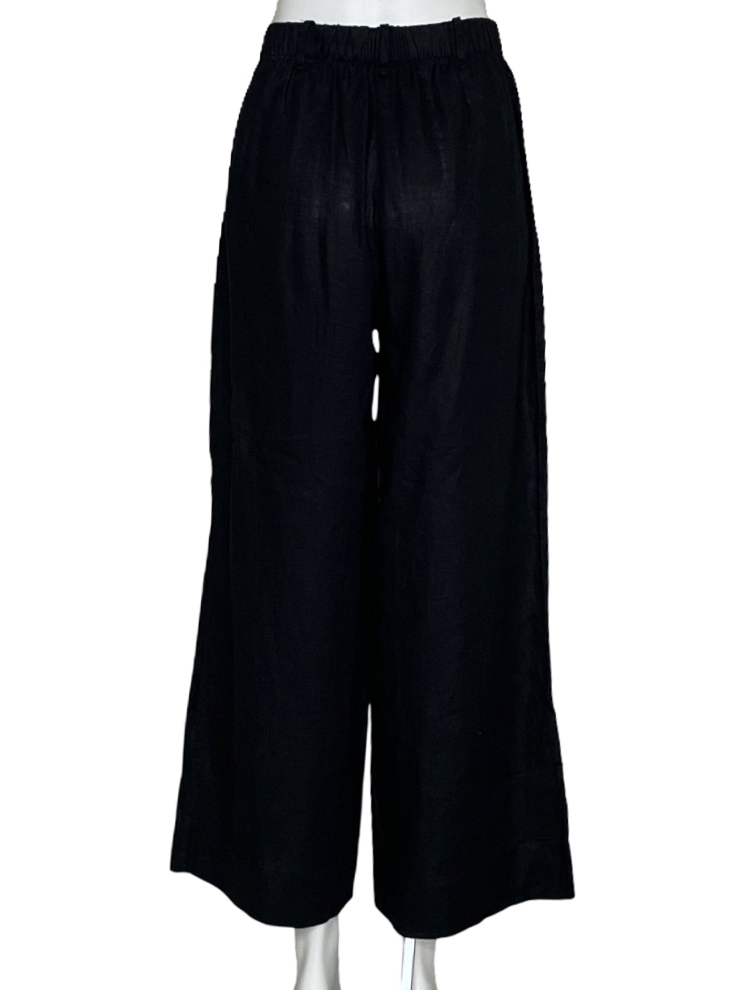 Pantalon Oysho Barrel Negro-Talla XS