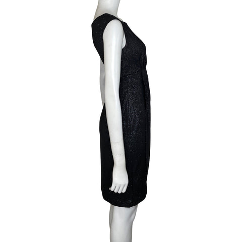 Vestido Connected Drapeado Brillante Negro-Talla 4
