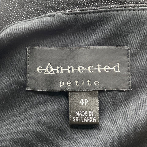 Vestido Connected Drapeado Brillante Negro-Talla 4
