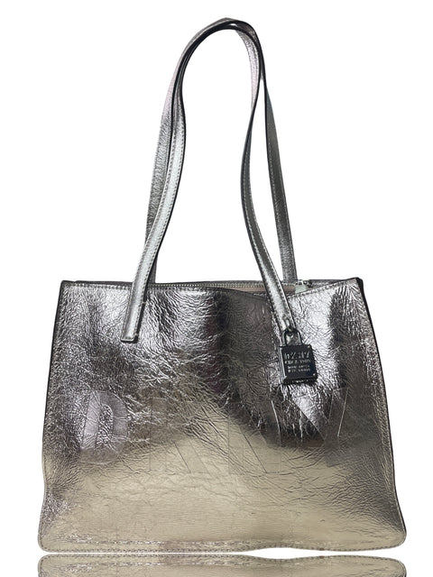 Bolso DKNY Tote Metalizada Rosada-Talla S