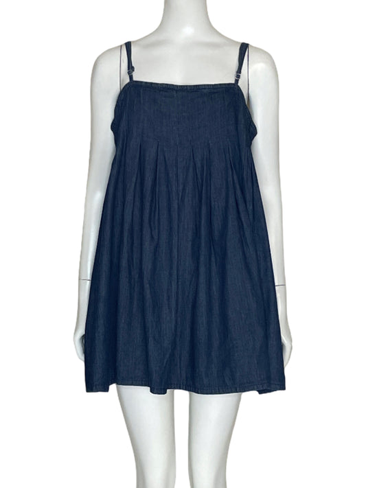 Vestido Zara Mini Denim Azul-Talla L