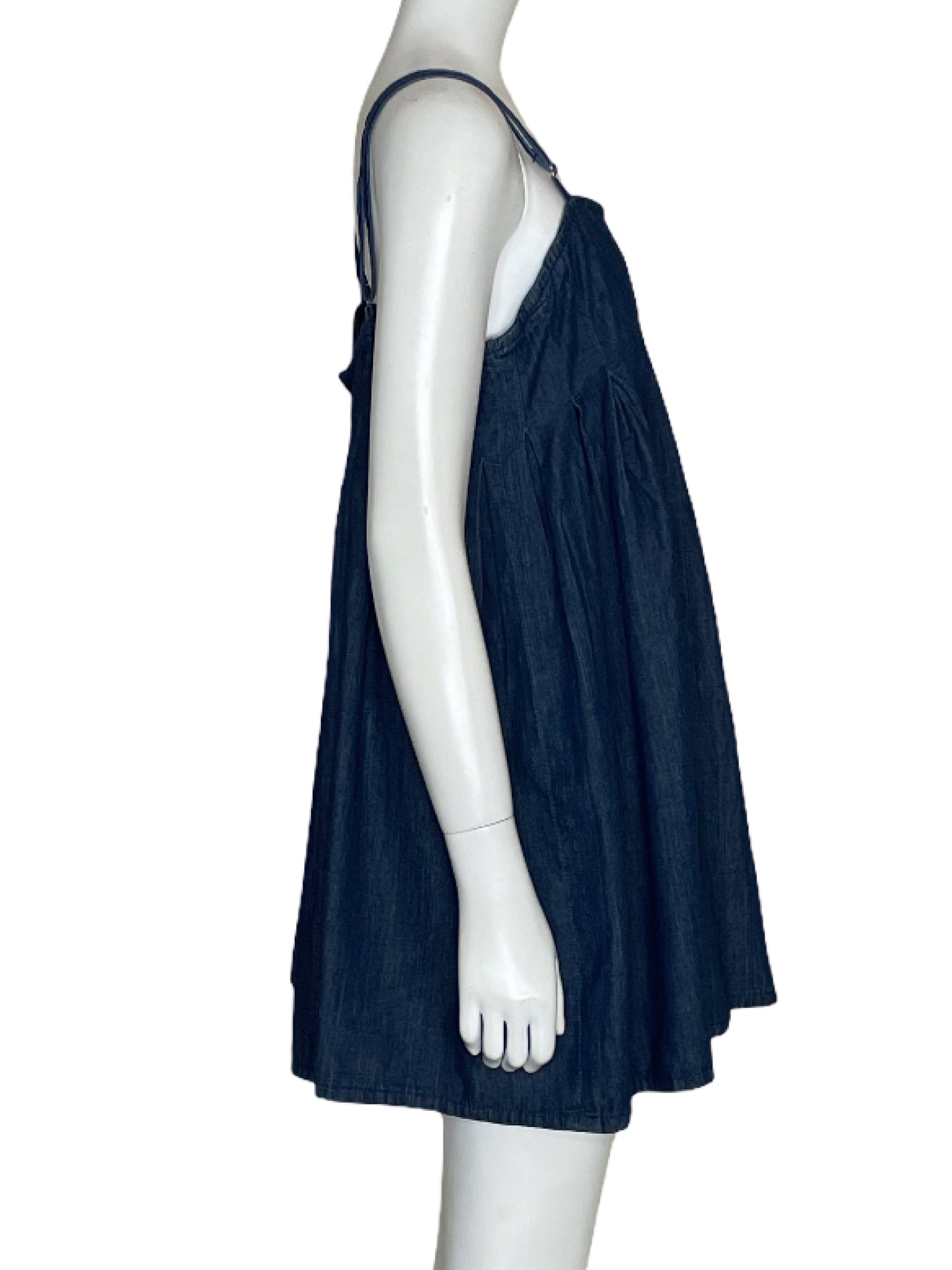 Vestido Zara Mini Denim Azul-Talla L