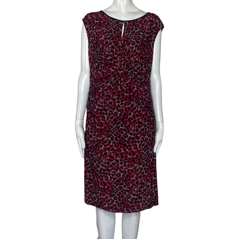 Vestido Nine West Animal Print Rojo-Talla 10