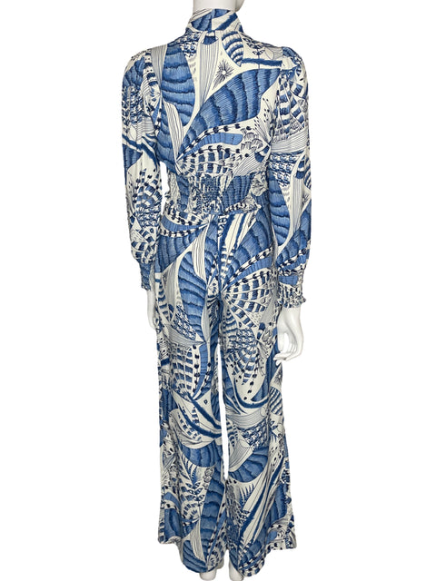 Set Camila Pantalón+Top Print Blanco-Talla 4