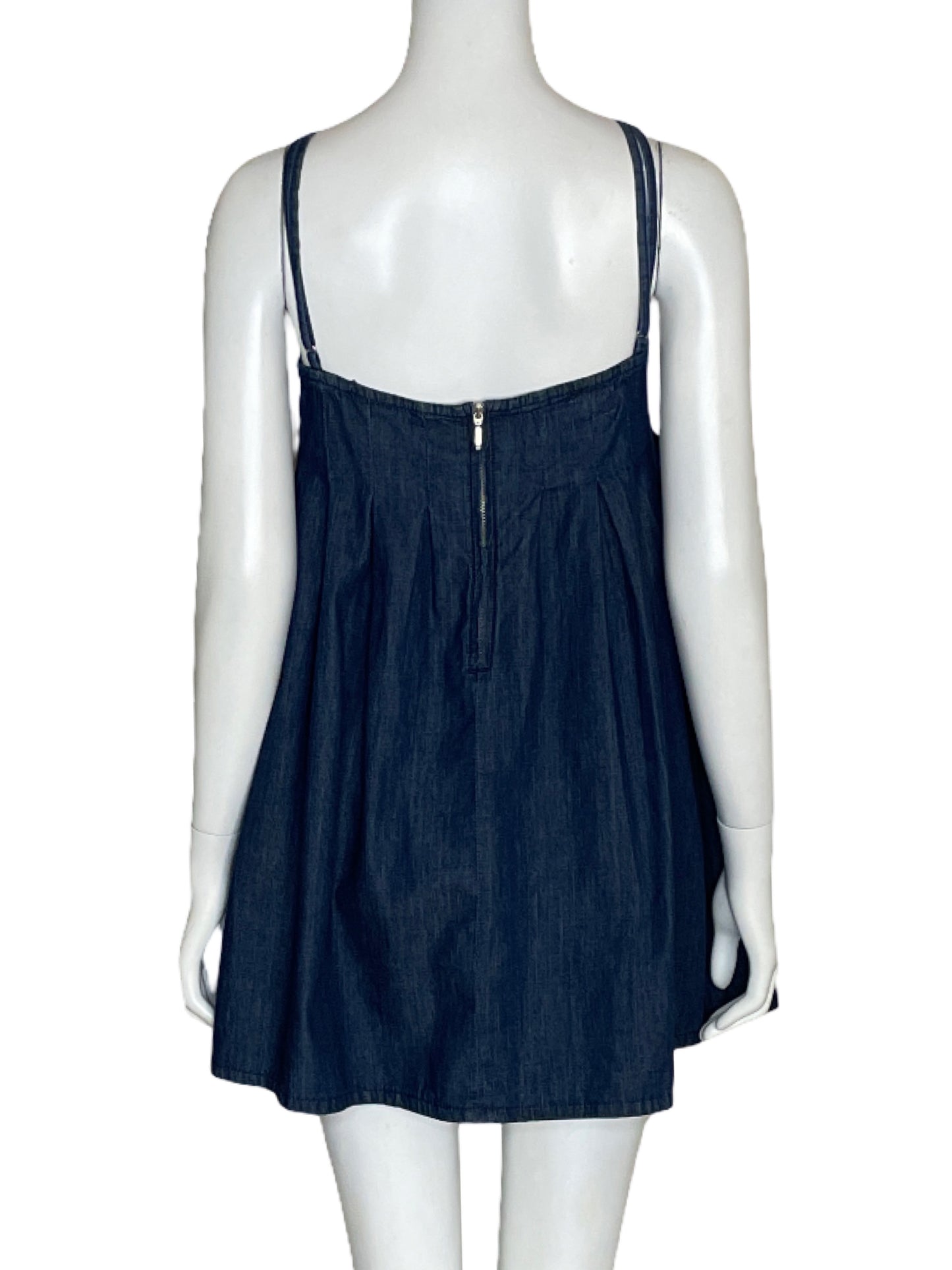 Vestido Zara Mini Denim Azul-Talla L