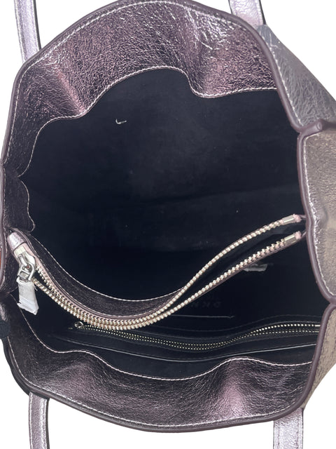 Bolso DKNY Tote Metalizada Rosada-Talla S