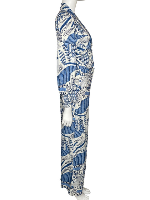 Set Camila Pantalón+Top Print Blanco-Talla 4