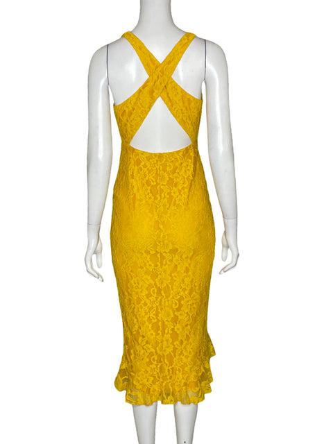 Vestido NBD x Naven Halter Amarillo - Talla XXS