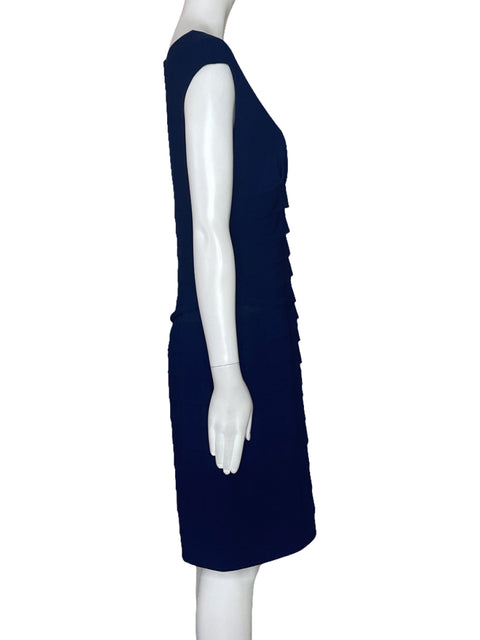 Vestido Ralph Lauren Capas Cuello V Azul-Talla 8