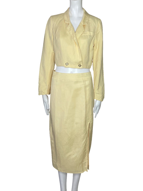 Set On Twelfth Falda+Blazer Amarillo-Talla S