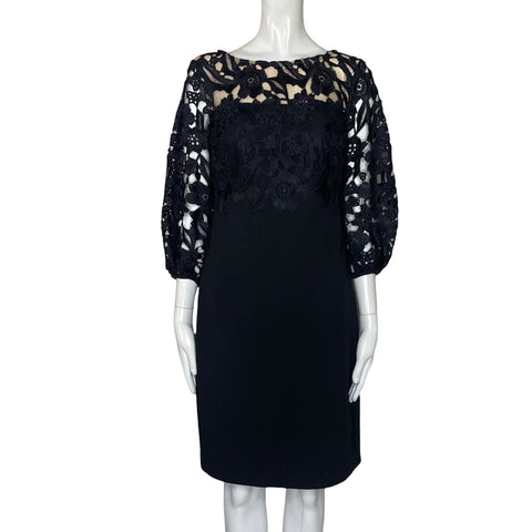 Vestido Ralph Lauren Encaje Negro-Talla 10