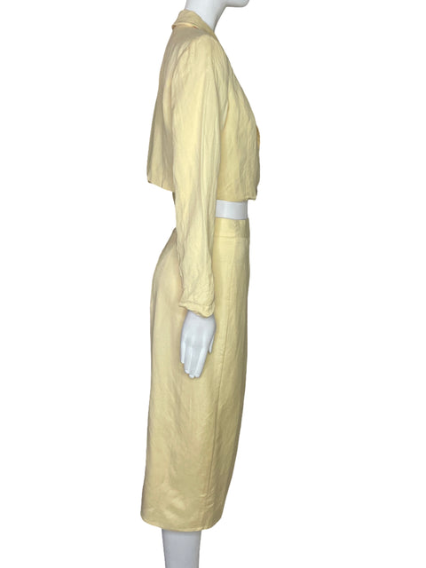 Set On Twelfth Falda+Blazer Amarillo-Talla S