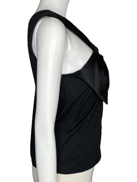 Top J. Crew Sin Mangas Lazo Negro-Talla M