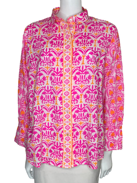 Camisa Gretchen Scott Print Blanco-Talla XL