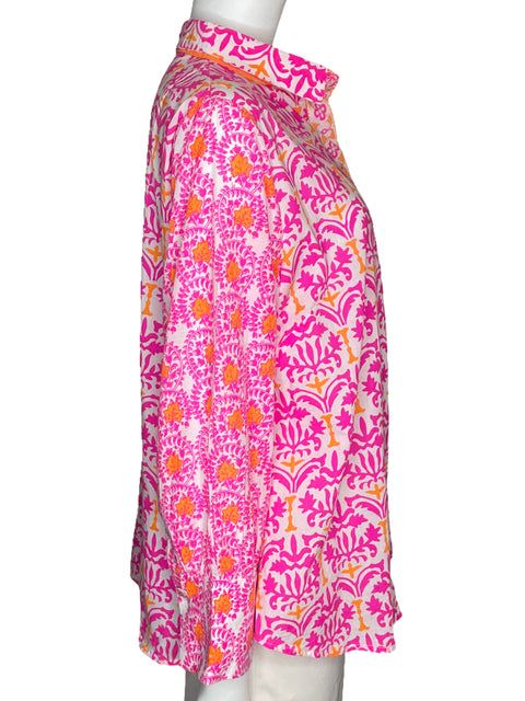 Camisa Gretchen Scott Print Blanco-Talla XL