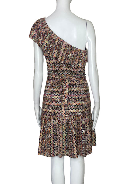 Vestido Trina Turk Tejido One Shoulde Negro-Talla 4