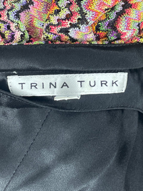 Vestido Trina Turk Tejido One Shoulde Negro-Talla 4