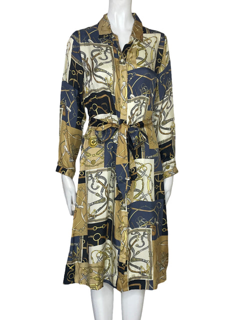 Vestido J Mc Laughlim Camisero Marron-Talla M