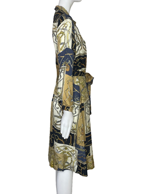 Vestido J Mc Laughlim Camisero Marron-Talla M