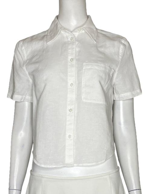 Camisa Sunday Best Lino Blanco - Talla 2XS