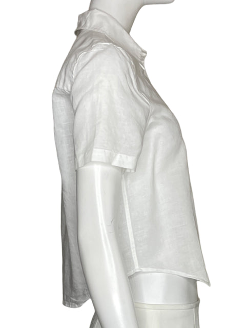Camisa Sunday Best Lino Blanco - Talla 2XS