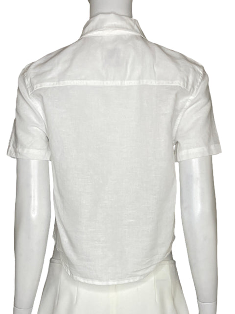 Camisa Sunday Best Lino Blanco - Talla 2XS