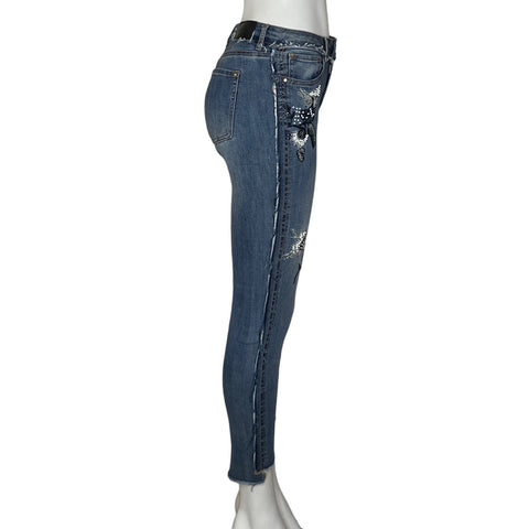 Pantalón Desigual Denim Piedras Azul-Talla 28