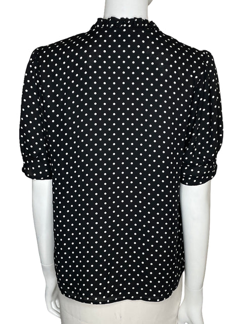 Blusa CeCe Puntos Manga Corta Negro-Talla M