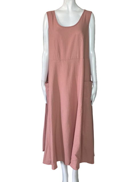 Vestido Tesoro Tps Fluido Dos Bolsillos Rosado-Talla L