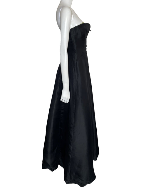 Vestido Emporio Armani Maxi Strapless Negro-Talla 42