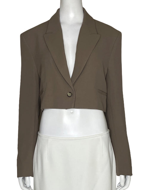 Blazer Zara Crop Marrón - Talla XS