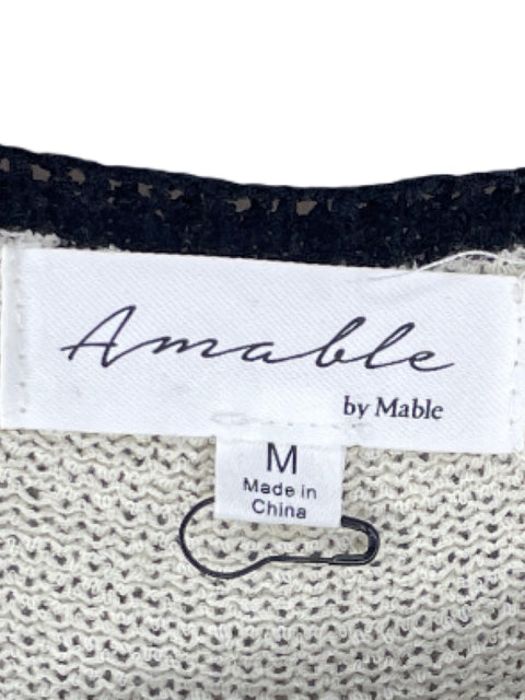 Vestido Amable Tejido Lazos Blanco-Talla M