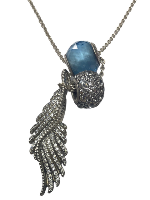 Collar Pandora Charm Ala Plateado-Talla U