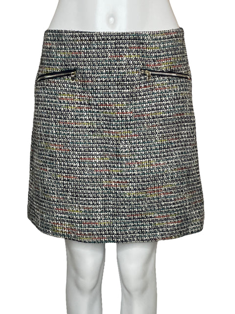 Falda Loft Tweed Bolsillos Negro-Talla 4