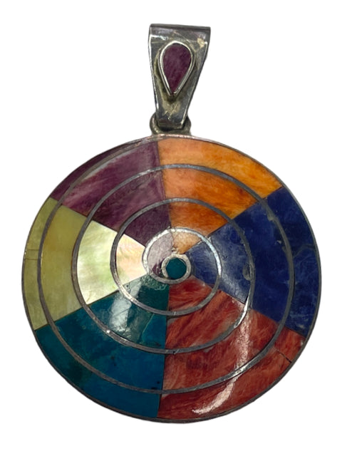 Dije Tesoro Tps Redondo Espiral Plateado-Talla U