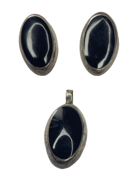 Set Tesoro Tps Piedra Ovalado Plateado-Talla U